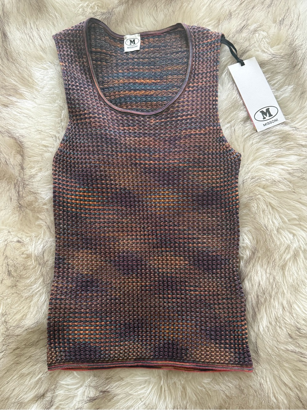 Missoni Top Multicolore Knit Tank Top